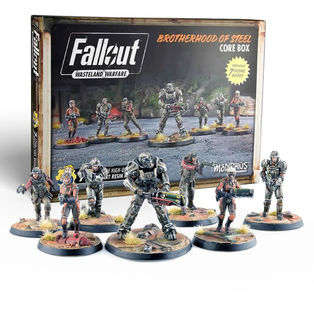 Modiphius Entertainment Fallout Wasteland Warfare: Brotherhood of Steel Core Box, 32mm Scale Resin Miniatures