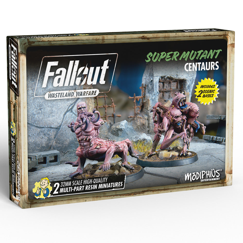 Modiphius Fallout: Wasteland Warfare 32mm Super Mutants Centaurs Miniature Set