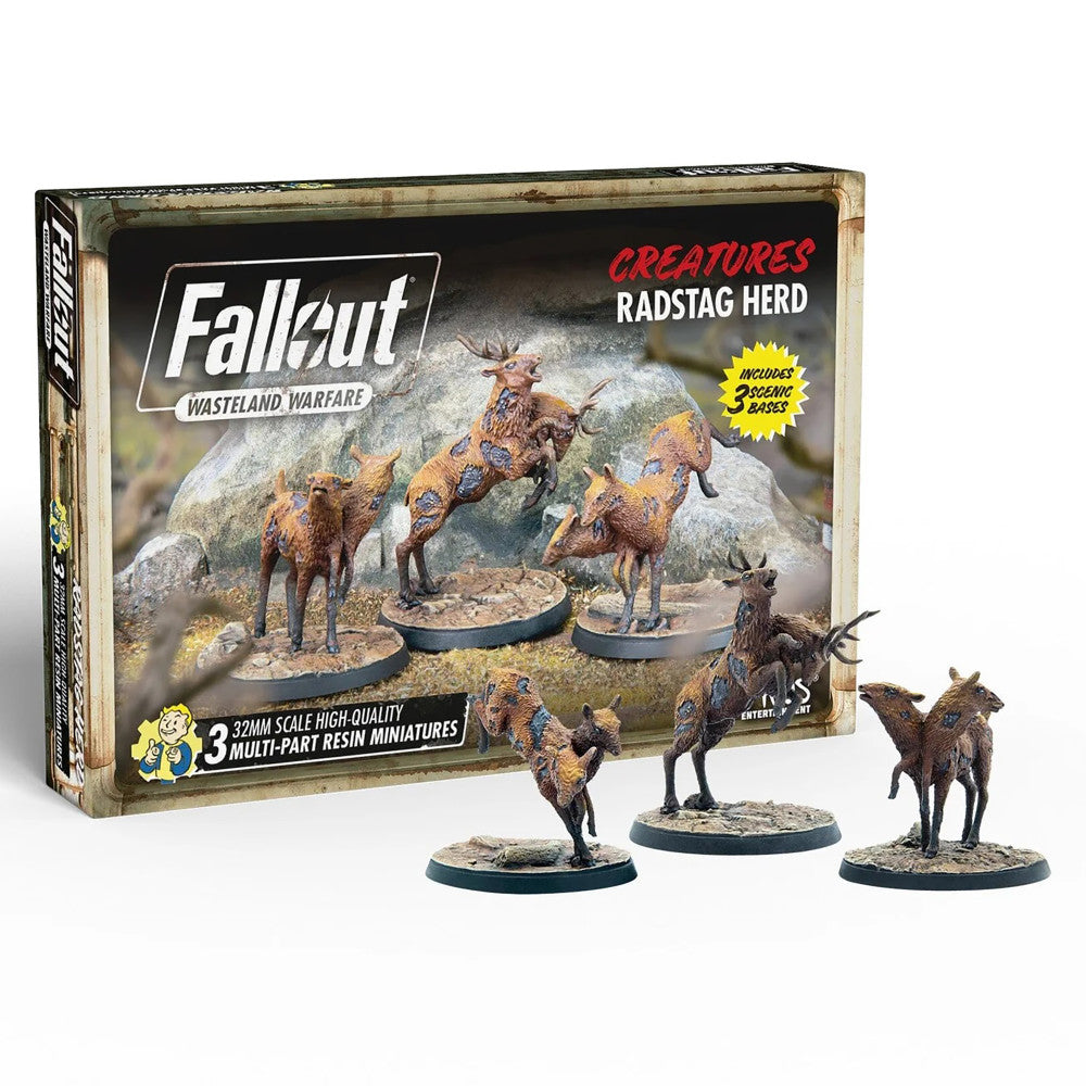 Modiphius Fallout Wasteland Warfare: Creatures Radstag Herd Miniature Set