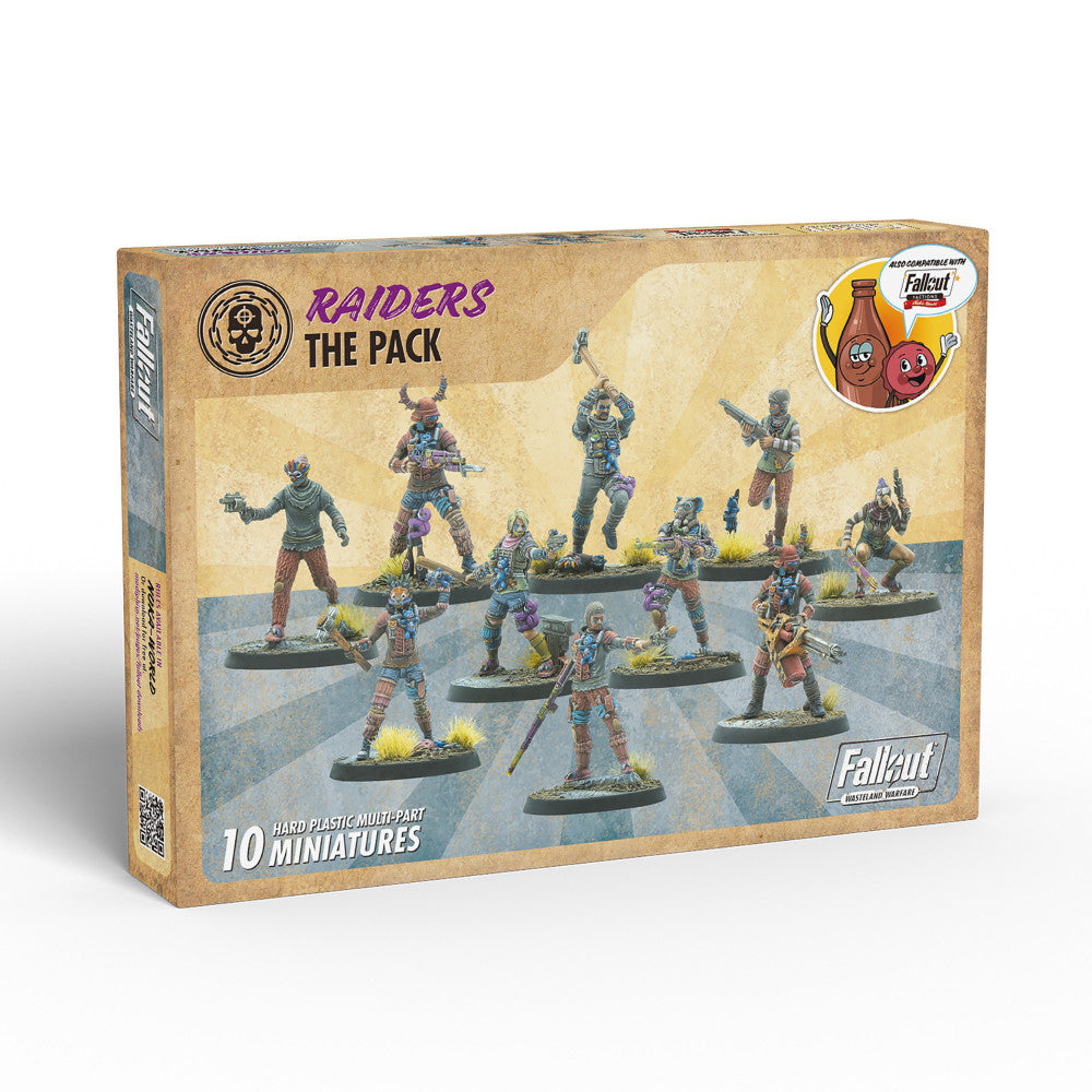 Modiphius Entertainment Fallout: Wasteland Warfare - Raiders, The Pack, 10 Mini Figures Set