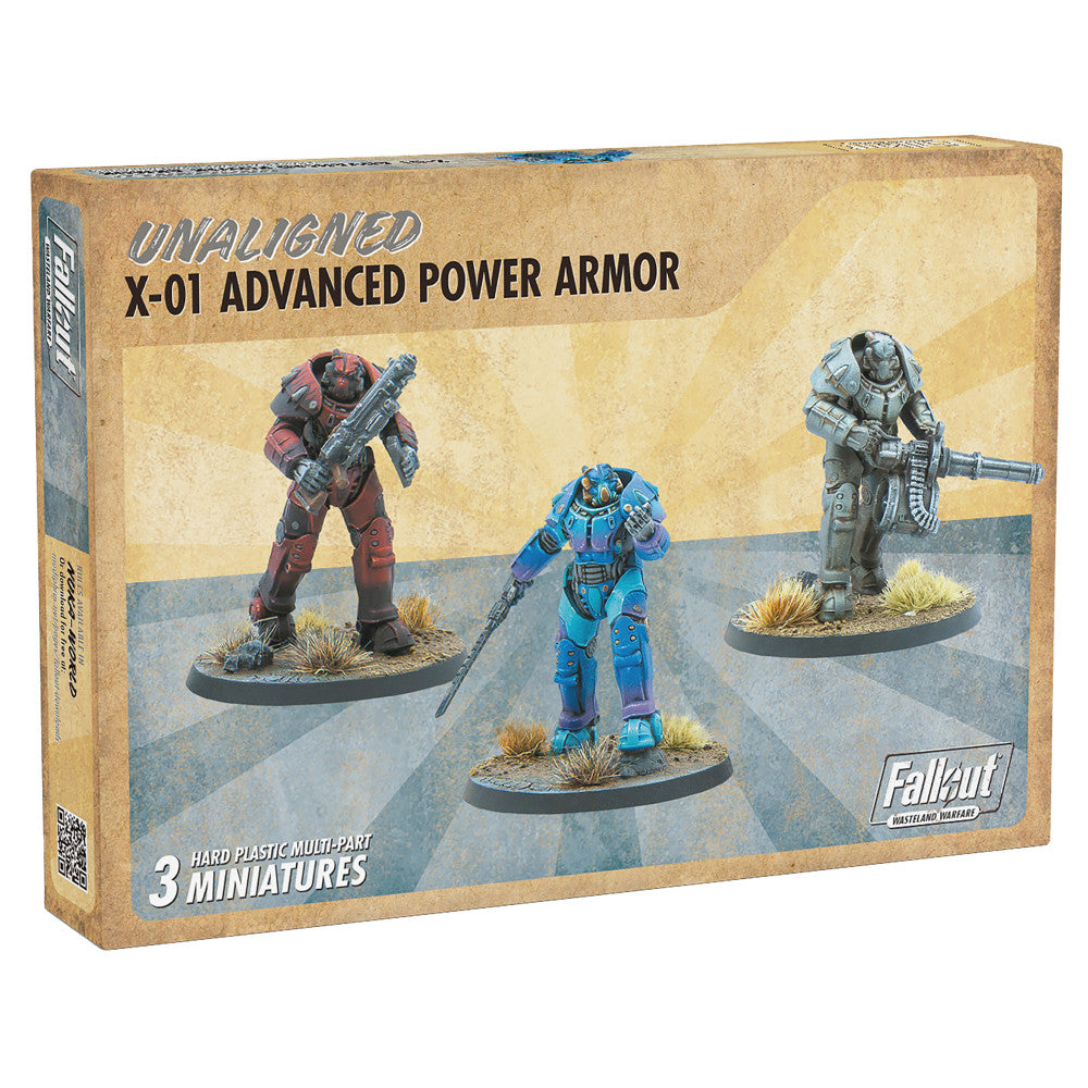 Modiphius Entertainment: Fallout: Wasteland Warfare - Unaligned: X-01 Power Armor 3 Figures