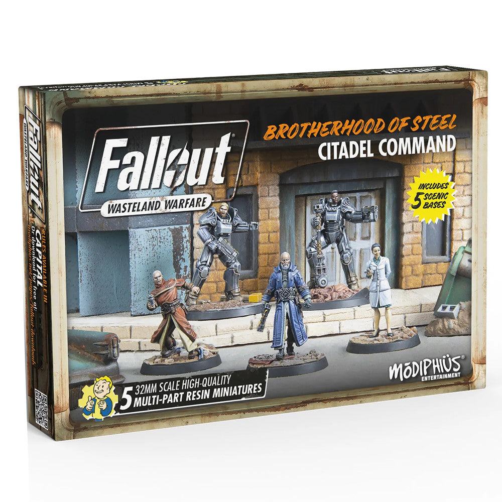 Fallout Wasteland Warfare: Brotherhood of Steel-Citadel Command 32mm Miniature Set