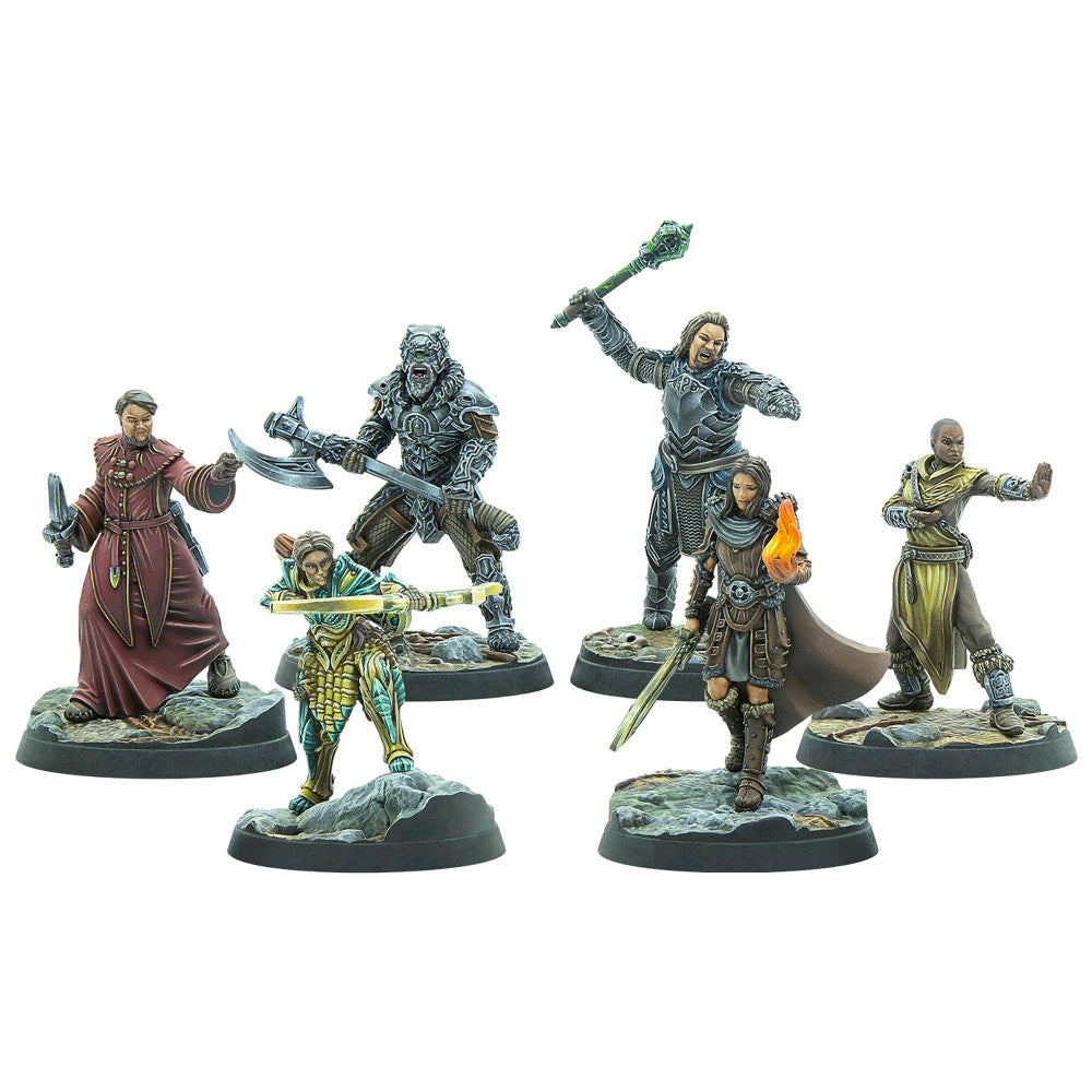 Modiphius Entertainment The Elder Scrolls: Call to Arms 32mm Dragonborn Heroes Miniature Set