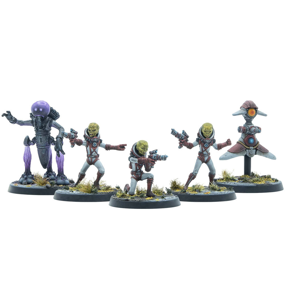 Modiphius Entertainment: Fallout: Miniatures - Zetans: Invaders From Beyond - 5 Resin Figures