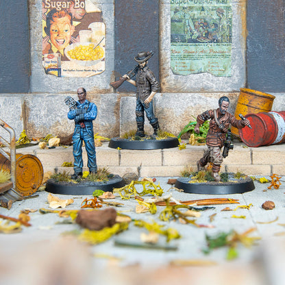 Modiphius Entertainment: Fallout: Miniatures - Survivors: Foundation Authority - 3 RPG Miniatures