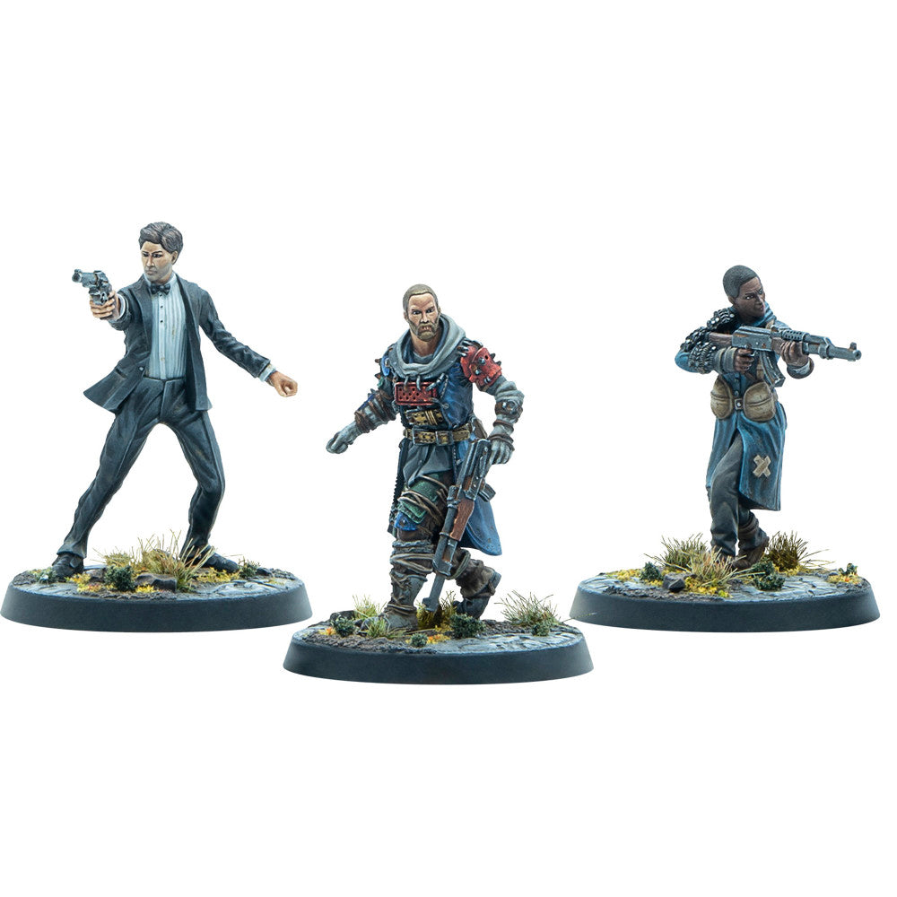 Modipihus Entertainment: Fallout: Miniatures - Raiders: Crater Warlords -3 RPG Miniatures