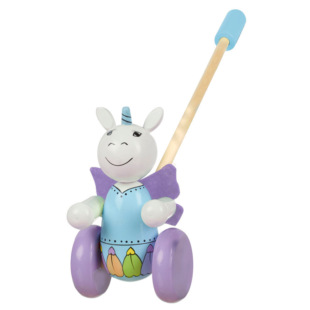 Orange Tree Toys Unicorn Push-Along - Wooden Toddler Toy