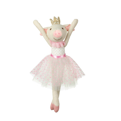 Orange Tree Toys Small Pig Princess Ballerina Rag Doll - Ages 0mo+