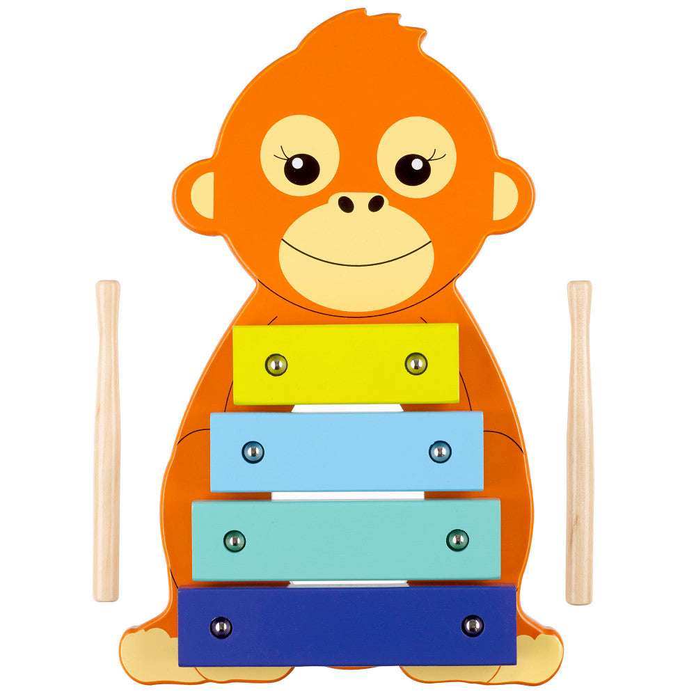 Orange Tree Toys Orangutan Xylophone - Colorful Wooden Musical Instrument Toy for Ages 3+