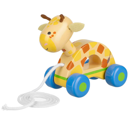 Orange Tree Toys Pull-Along Giraffe - Colorful Wooden Toy for Toddlers