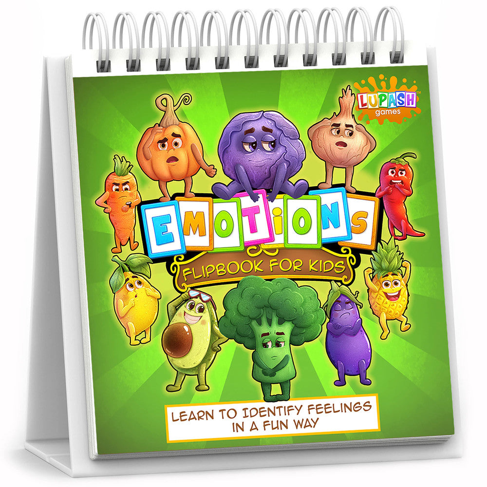 Lupash Games Emotions Flipbook - Veggies Edition - Educational Toy for Ages 3+