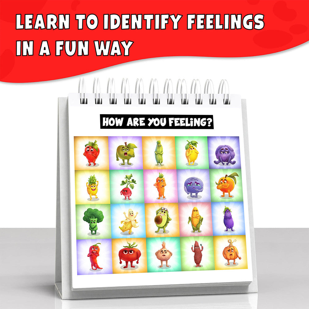 Lupash Games Emotions Flipbook - Veggies Edition - Educational Toy for Ages 3+