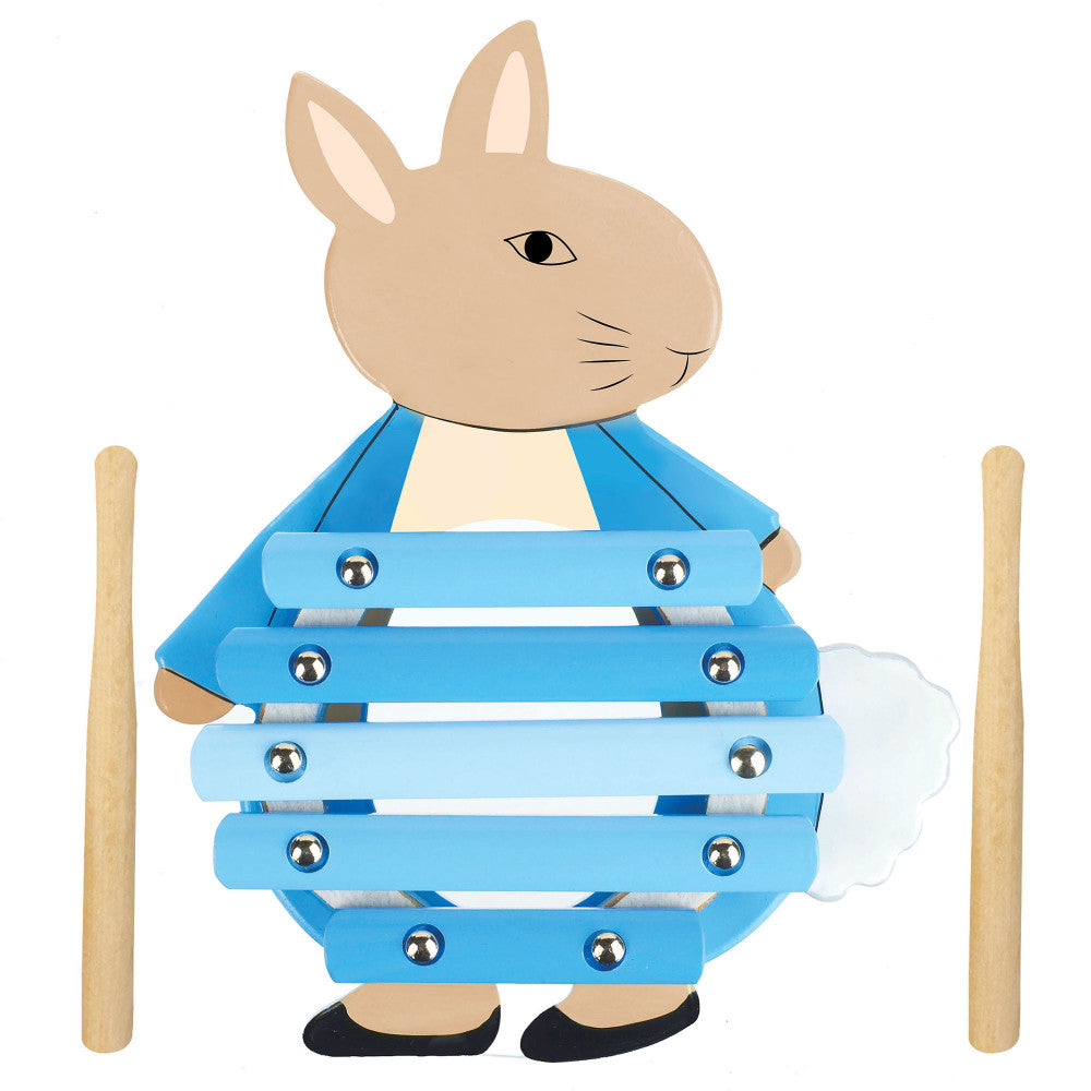 Peter Rabbit Hand-Painted Wooden Xylophone Musical Toy for Toddlers