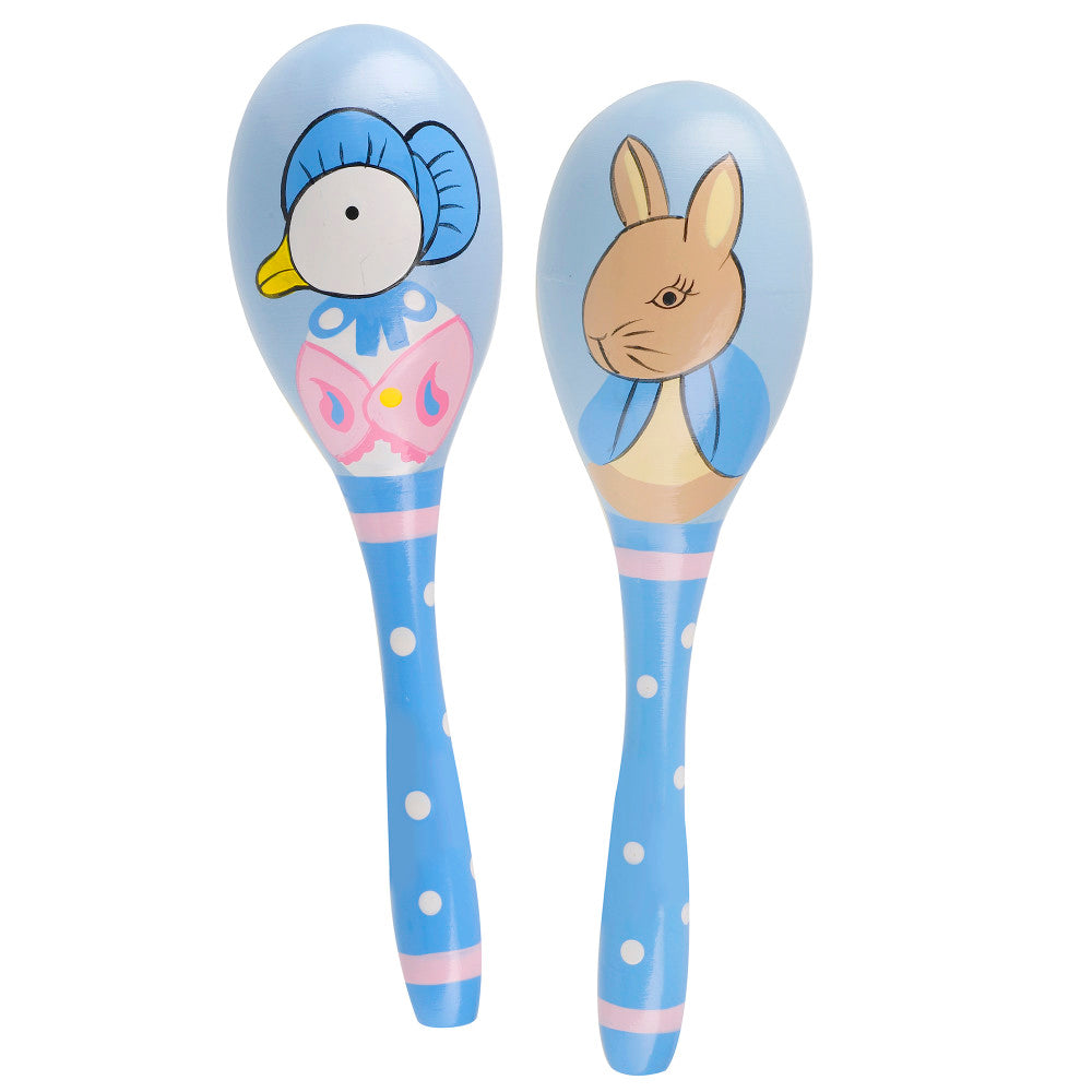 Peter Rabbit Wooden Maraca Set, Musical Shaker Instruments for Toddlers