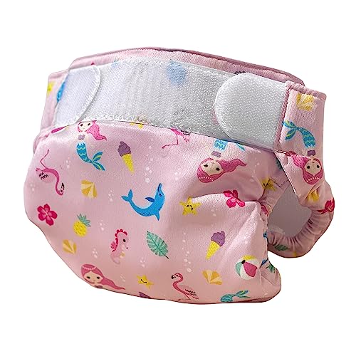 FREDS SWIM ACADEMY’s Pink Swim Diaper - Reusable Pool Diaper for Babies and Toddlers, Size 1 (9 – 20 lbs)