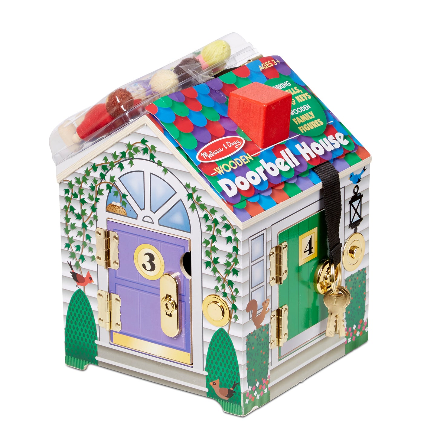 Melissa & Doug Doorbell House - Interactive Wooden Playset