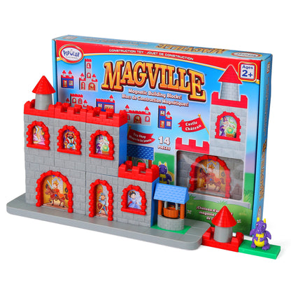 Popular Playthings Magville Castle 14-Piece Building Set for Toddlers