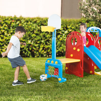 Dolu 7-in-1 Vibrant Playground Set with Swing, Slide & Sports Fun, Ages 2+