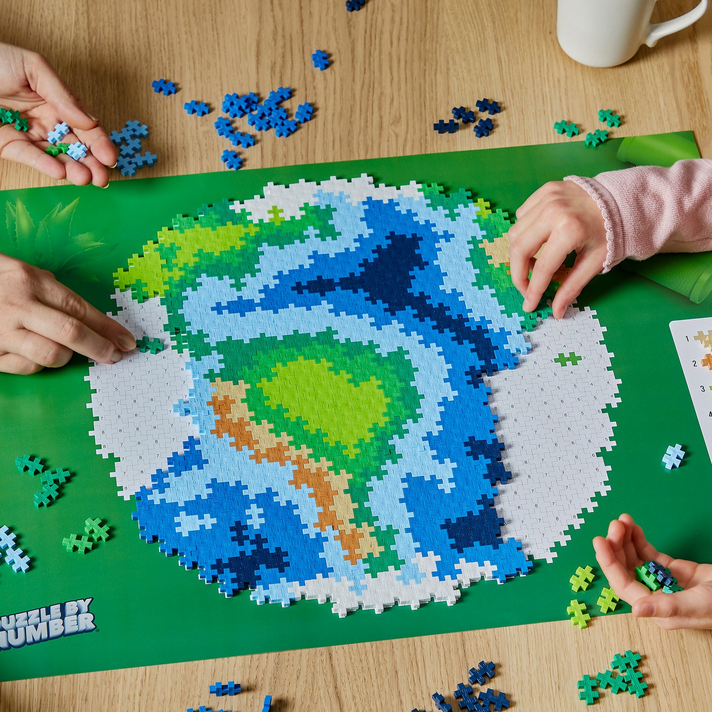 Plus-Plus Puzzle By Number - 800 Piece Earth-Themed Puzzle