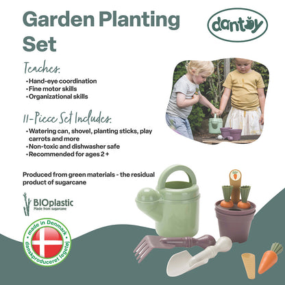 Dantoy: Green Garden - Planting Set - 11pcs, Gardening & Food Playset, Toddlers Ages 2+