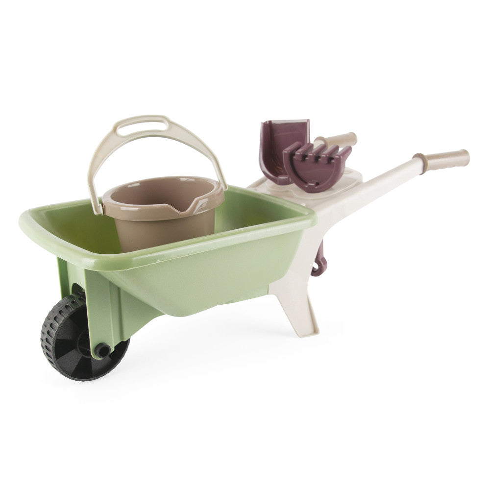 Dantoy Green Garden Wheelbarrow Playset - Eco-Friendly Pretend Play for Toddlers