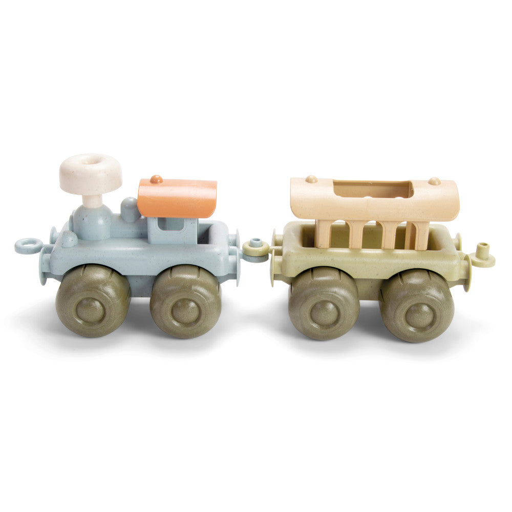 Dantoy BIO Train Set - Eco-Friendly Linking Toy Train Cars for Toddlers