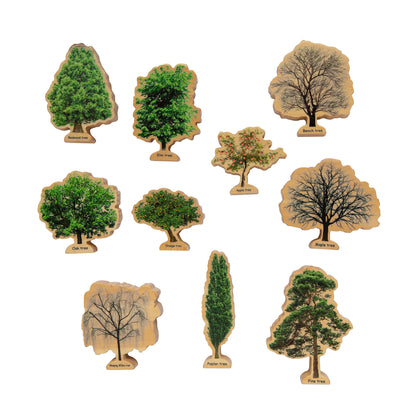 The Freckled Frog Seasons Wooden Trees - Educational Block Set