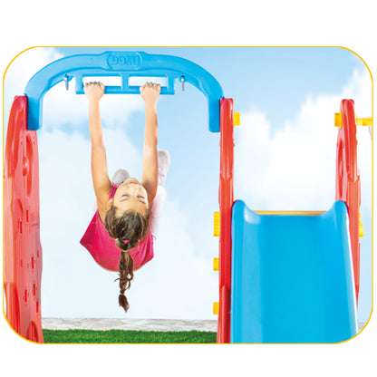 Dolu 7-in-1 Vibrant Playground Set with Swing, Slide & Sports Fun, Ages 2+