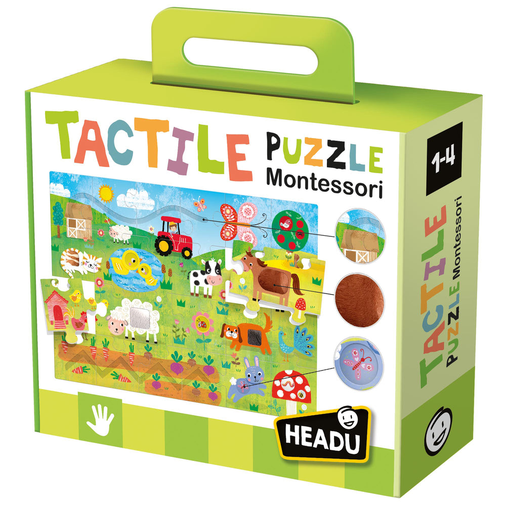 Headu Montessori Farm Animals Tactile Puzzle - 21 pc