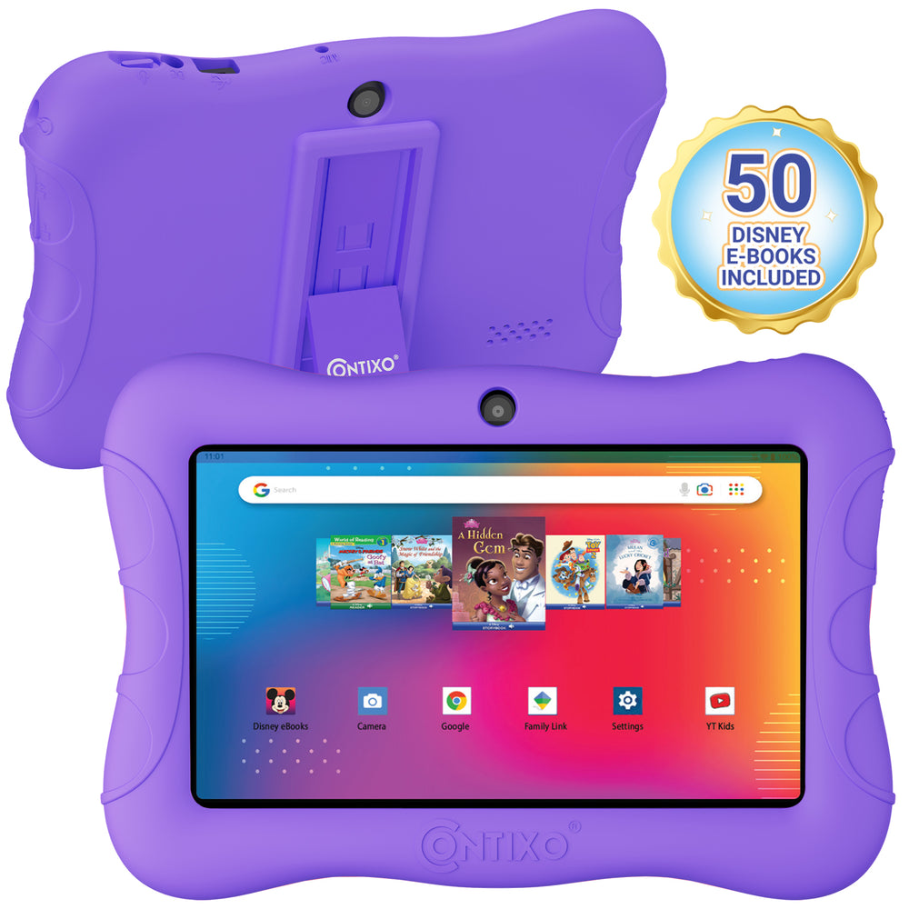 Contixo V9 7-Inch Kids HD Tablet with 32GB Storage and Disney E-Books - Purple