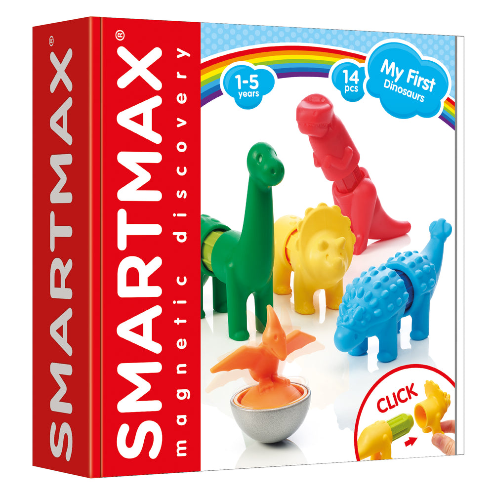 SmartMax My First Dinosaurs Magnetic Building Set, 14 Pieces