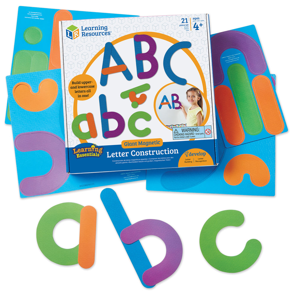 Learning Resources Giant Magnetic Letter Construction - 21-Piece Educational Set