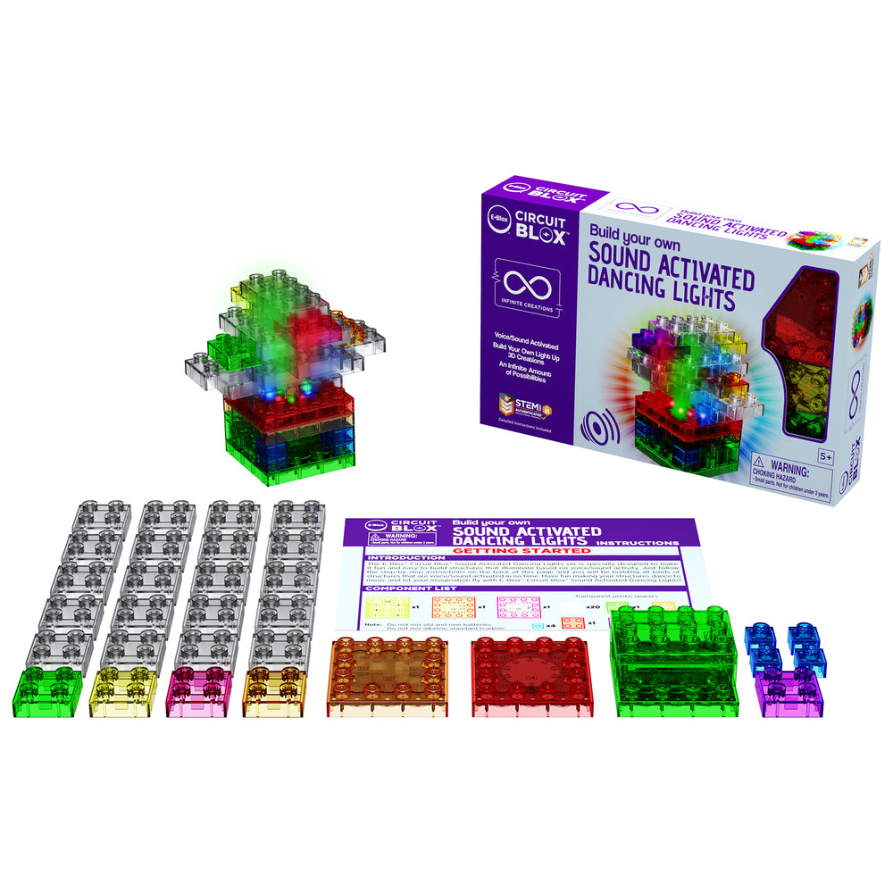 E-Blox Circuit Blox Lights Starter - Interactive Building Blocks Set, 32 Pieces