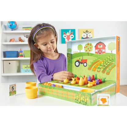 Learning Resources Veggie Farm Sorting Set - Educational Color & Counting Skills Game