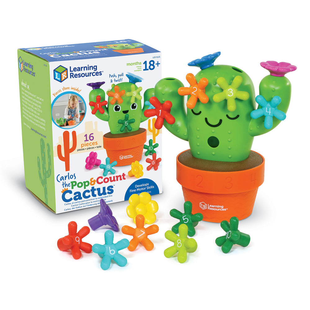 Learning Resources Carlos the Pop & Count Cactus - Interactive Counting Toy