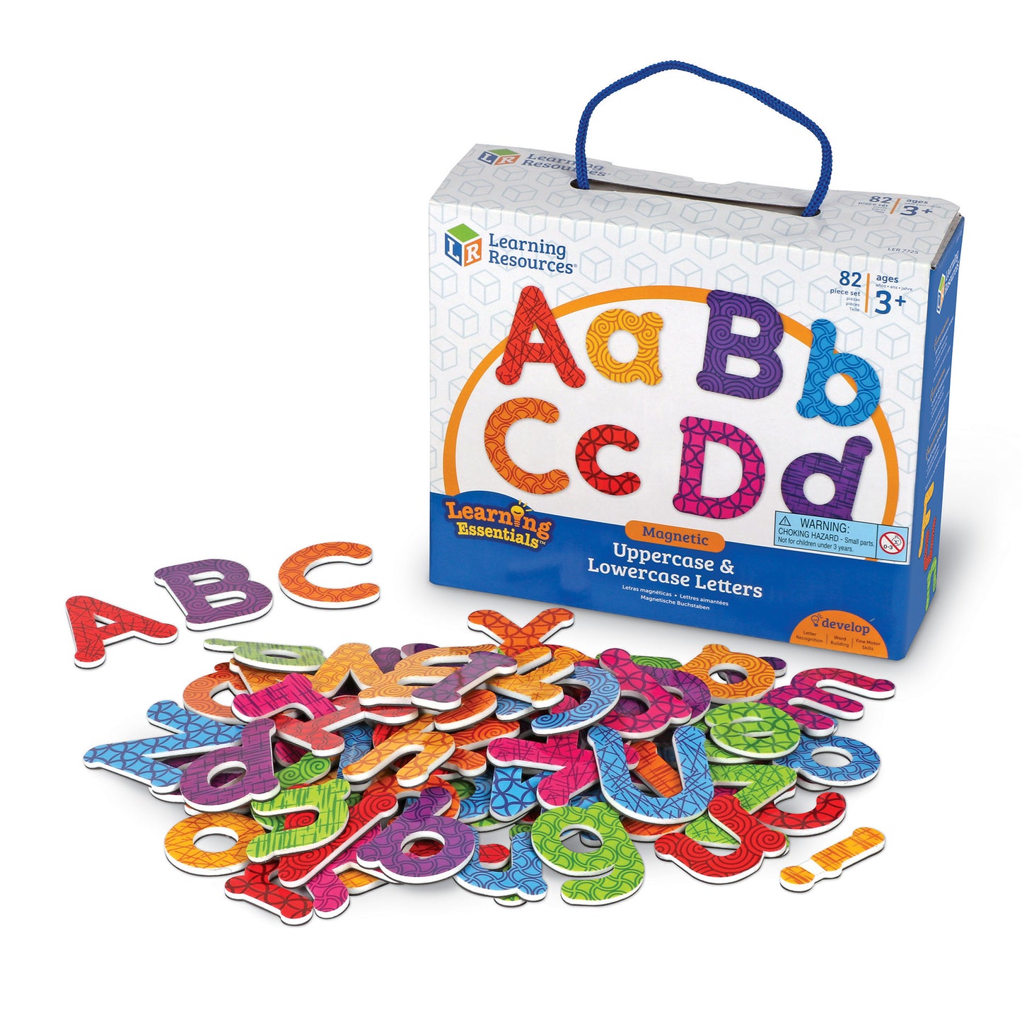 Learning Resources Magnetic Alphabet Set - Uppercase & Lowercase Letters - 82 Pieces