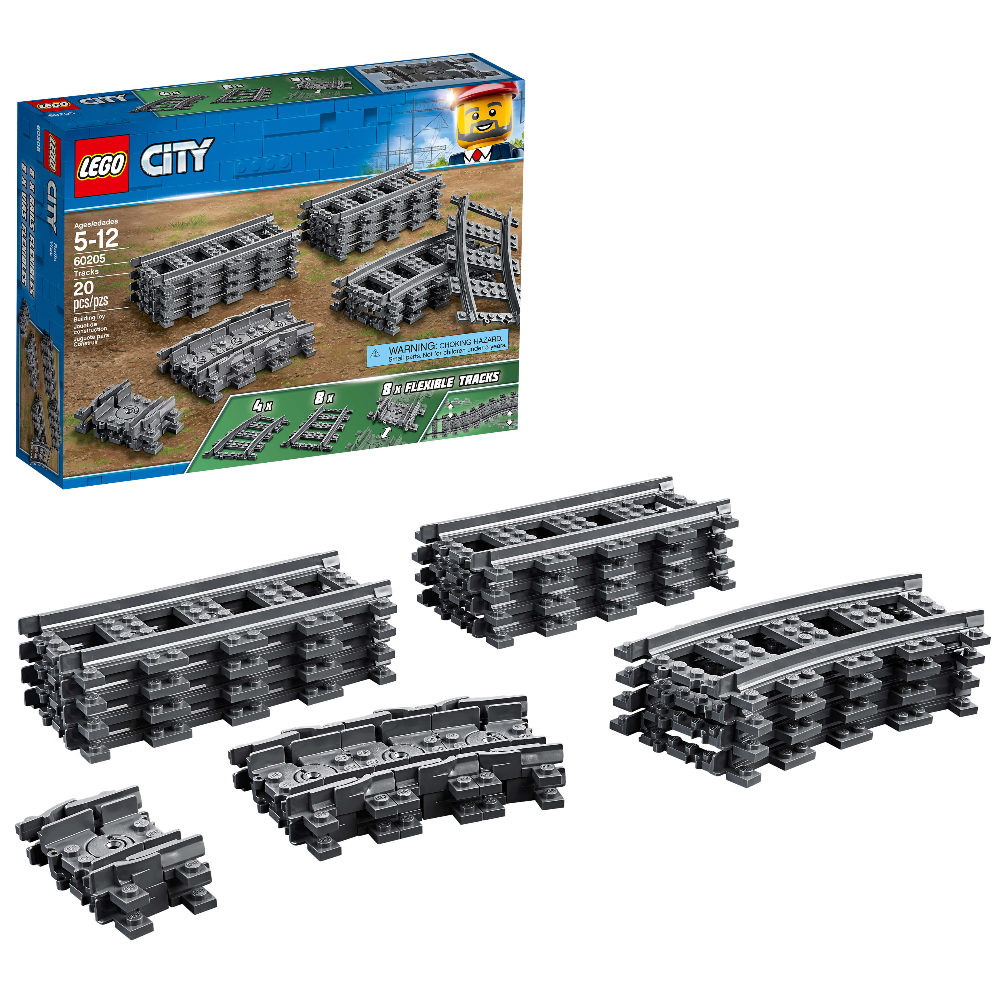 LEGO City 60205 Train Track Expansion Set 20 Pieces Toys R Us