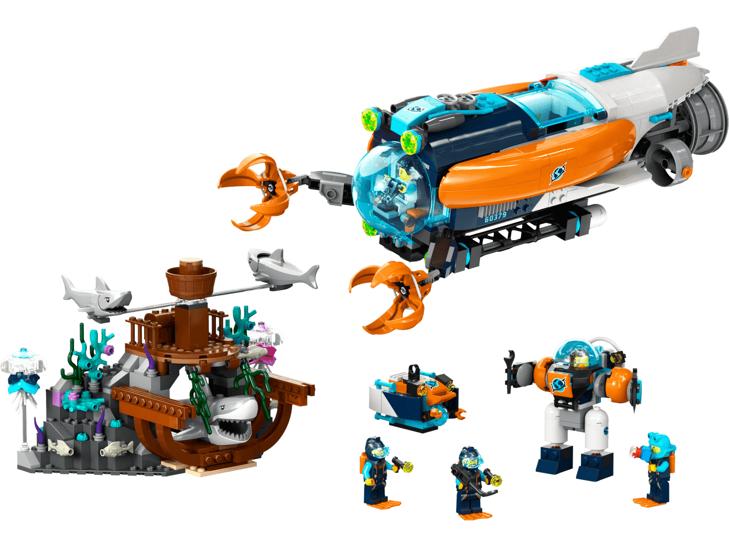 LEGO City Deep-Sea Explorer Submarine 60379 Building Set - 842 Pieces