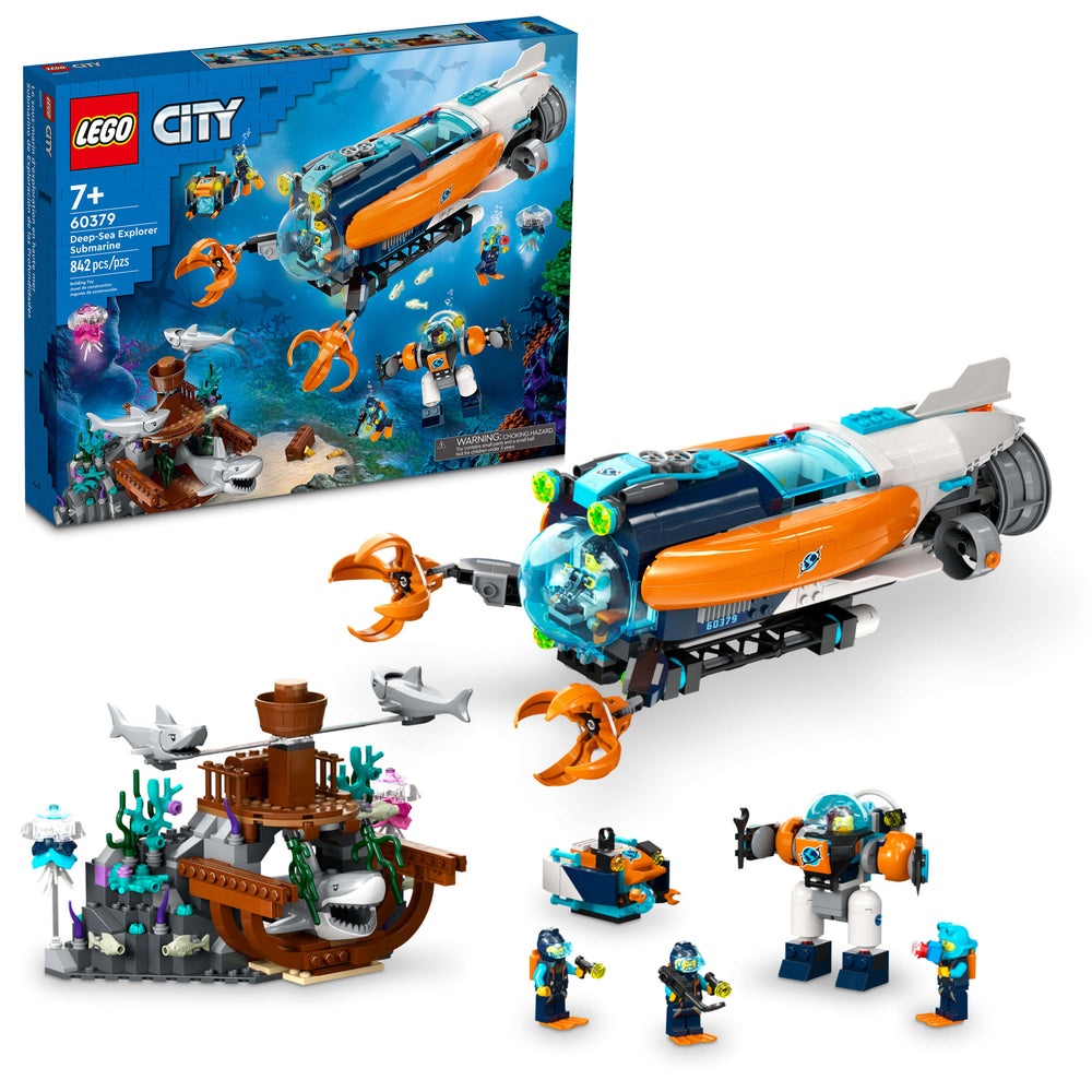 LEGO City Deep-Sea Explorer Submarine 60379 Building Set - 842 Pieces