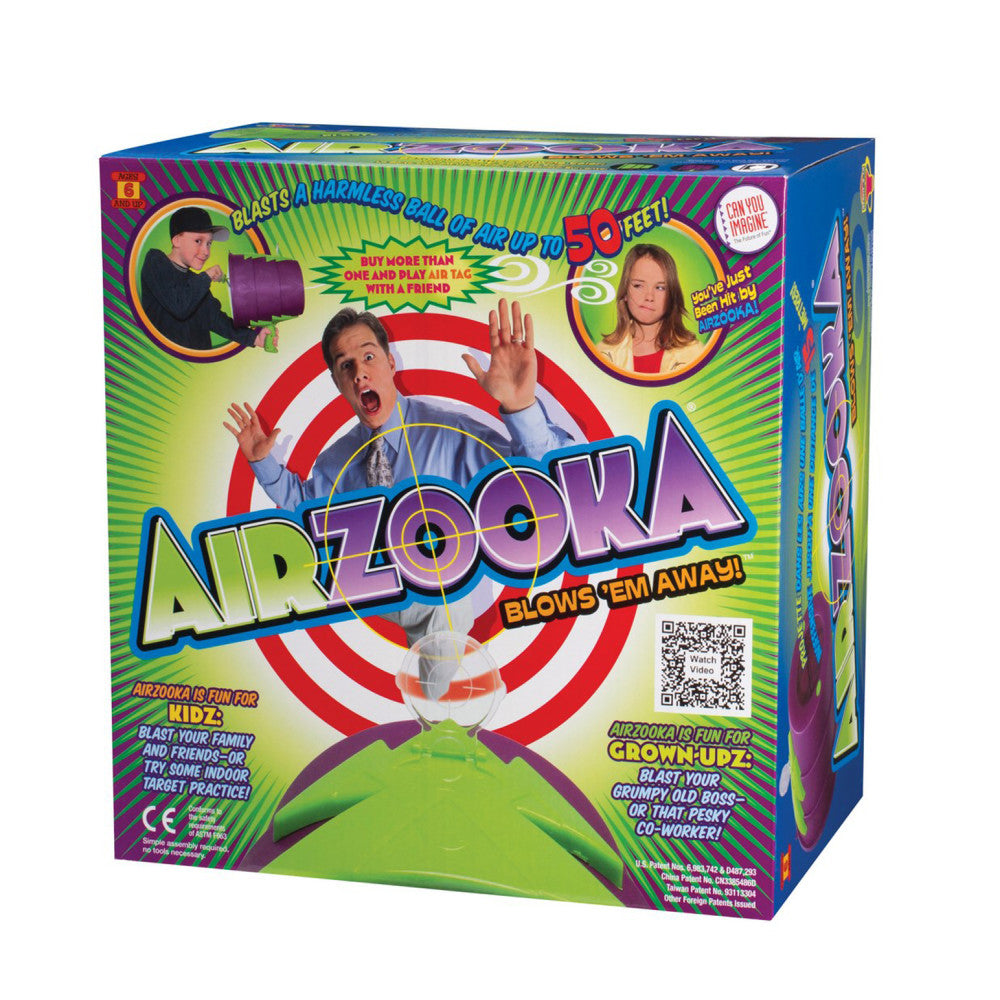 Can You Imagine Airzooka Air Shooter, Eco-Friendly Fun Blaster, Green