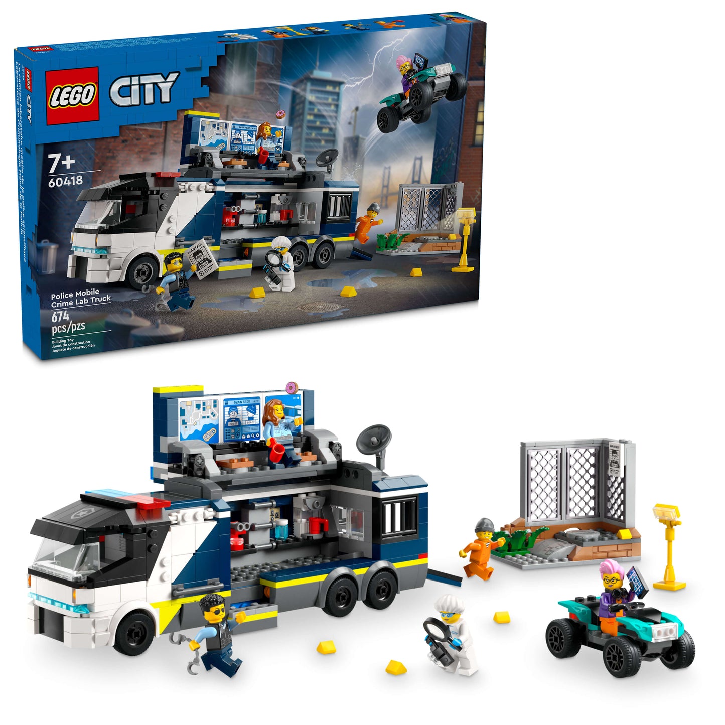 LEGO City Police Mobile Crime Lab Truck Toy 60418