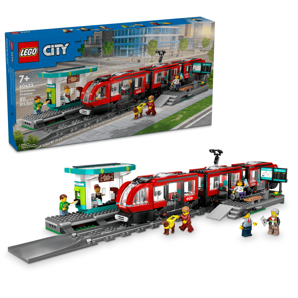 LEGO City Downtown Streetcar and Station Toy Set 60423