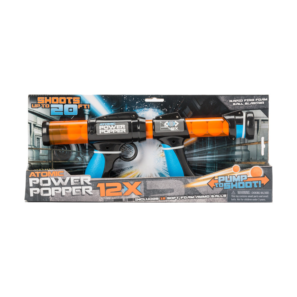 Hog Wild Atomic Power Popper 12X Rapid Fire Foam Ball Blaster