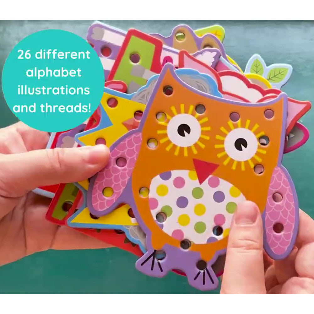 Buddy & Barney: Alphabet Lacing Cards - 52pc