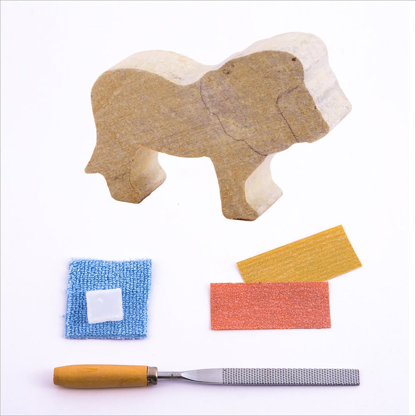 Studiostone Creative Soapstone Lion & Elephant Carving Kit - Art Set