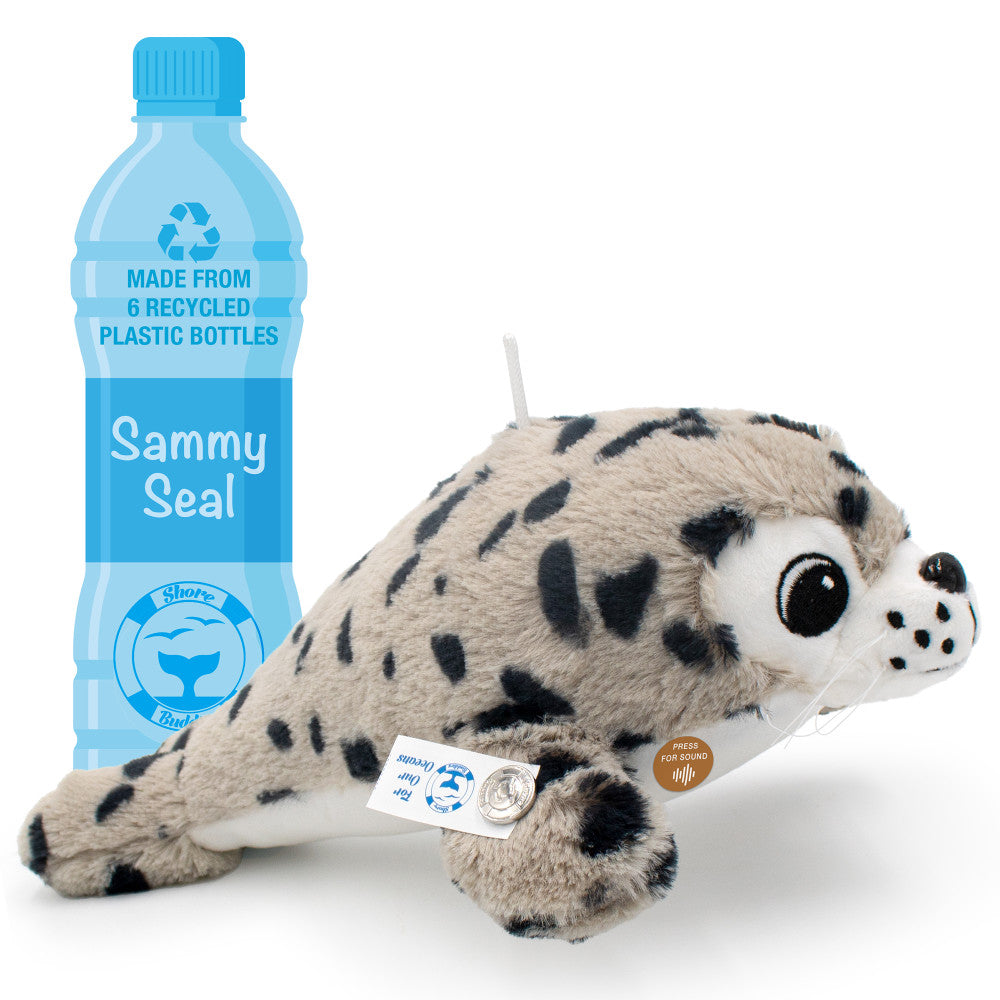 Shore Buddies 12 inch Interactive Sammy The Seal Plush Toy with Authentic Sounds