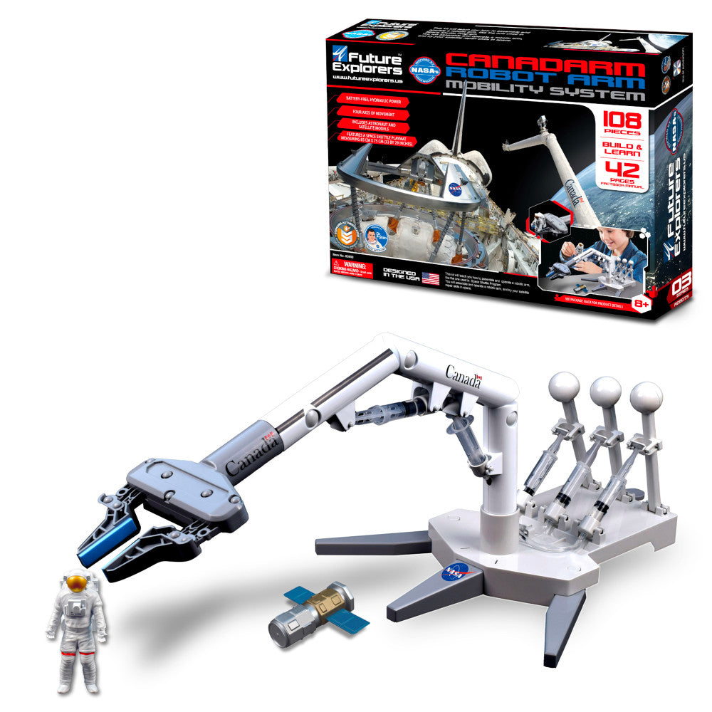 NASA Future Explorers: Canadarm Robot Arm Mobility System - 108pc Build & Learn, Ages 8+