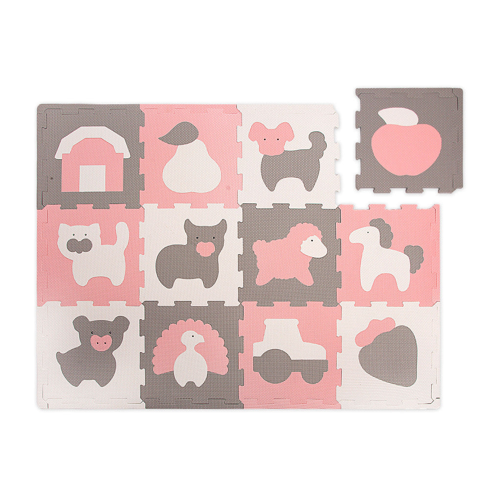 Hakuna Matte: Stylish Baby Play Mat: Farm - 47x35", 12 Foam Floor Tiles