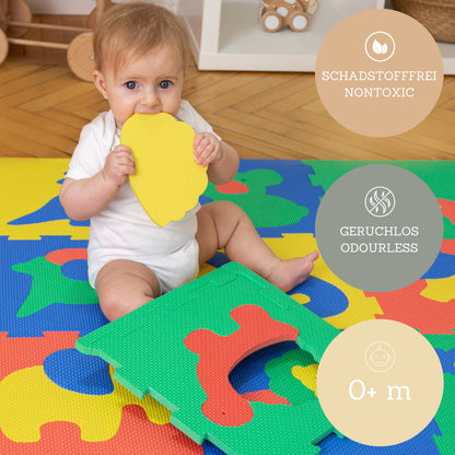 Hakuna Matte: Stylish Baby Play Mat: Safari - 47x35", 12 Foam Floor Tiles