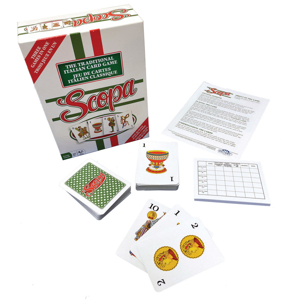 Scopa Traditional Italian Card Game - Family-Friendly Memory Strategy Game